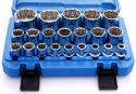 NASADKI SPLINE. KLUCZE ZESTAW NASADEK 12-KĄTNE 8-36MM 1/2 WALIZKA 21 EL