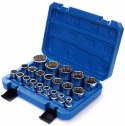 NASADKI SPLINE. KLUCZE ZESTAW NASADEK 12-KĄTNE 8-36MM 1/2 WALIZKA 21 EL