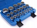 NASADKI SPLINE. KLUCZE ZESTAW NASADEK 12-KĄTNE 8-36MM 1/2 WALIZKA 21 EL