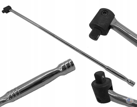 Pokrętło 1/2 przegub z przegubem do nasadek 1/2 750mm długie