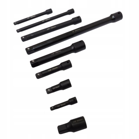 Falon Tech zestaw 9 przedłużek do kluczy udarowych