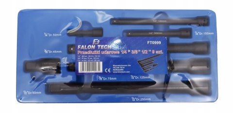 Falon Tech zestaw 9 przedłużek do kluczy udarowych