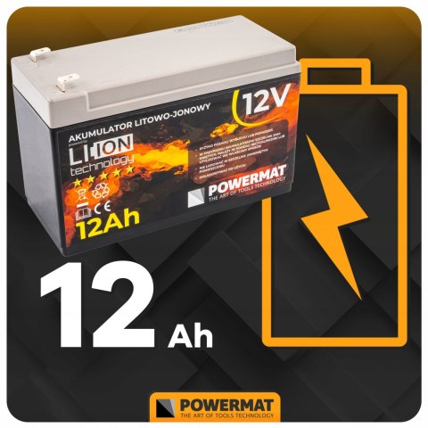Akumulator Powermat 12 V 12 Ah