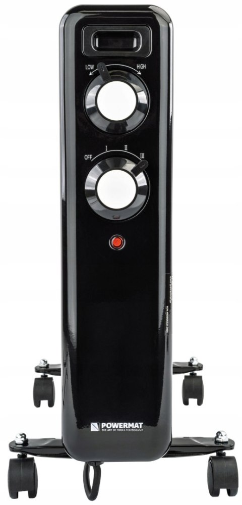 GRZEJNIK OLEJOWY ELEKTRYCZNY 2500W 11 ŻEBER KALORYFER MOCNY TERMOSTAT KÓŁKA