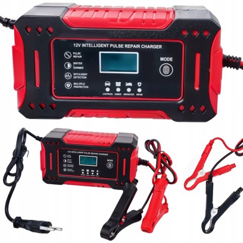 Prostownik AKUMULATOROWY Mikroprocesorowy Samochodowy 12V 6A Ładowarka LCD
