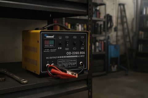 ROZRUCH 12/24V PROSTOWNIK SAMOCHODOWY Z ROZRUCHEM DO ŁADOWANIA MOC 90A LCD