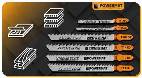 ZESTAW NOŻYKÓW BRZESZCZOTÓW DO WYRZYNARKI 10 SZTUK DREWNO SKLEJKA TWORZYWO