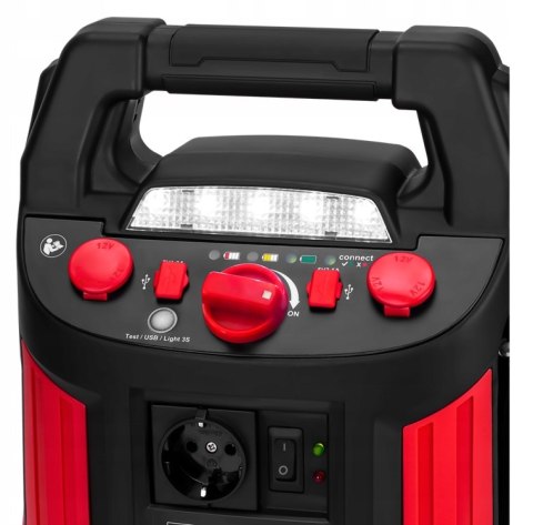 JUMP-STARTER ROZRUCH ROZRUCHOWY 1200/700A 26Ah 12V INWERTER + OŚWIETLENIE
