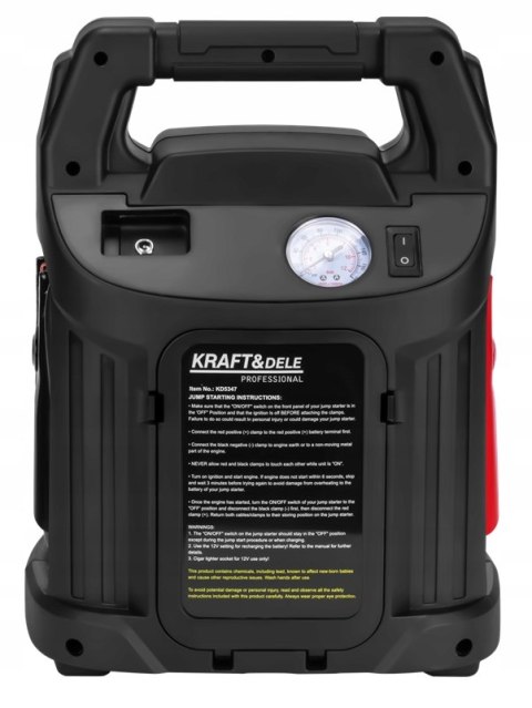 JUMP-STARTER ROZRUCH ROZRUCHOWY 1200/700A 26Ah 12V INWERTER + OŚWIETLENIE