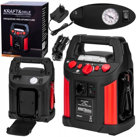 JUMP-STARTER ROZRUCH ROZRUCHOWY 1200/700A 26Ah 12V INWERTER + OŚWIETLENIE