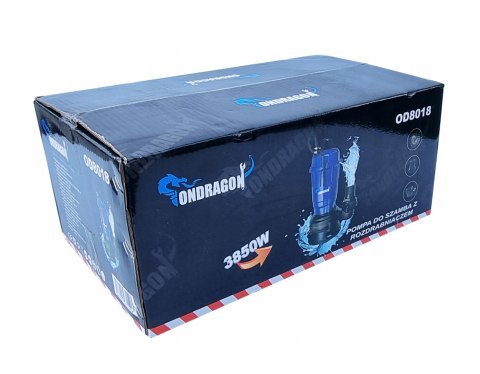 POMPA DO WODY BRUDNEJ SZAMBA Z ROZDRABNIACZ 3850W MOCNA ZATAPIALNA ADAPTER