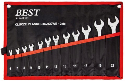 12 el KLUCZE PŁASKO OCZKOWE 6-22 mm KLUCZ PŁASKIE 12 el KLUCZE PŁASKO OCZKOWE 6-22 mm KLUCZ PŁASKIE