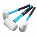 MŁOTKI GUMOWE BIAŁE FIBERGLASS ZESTAW DO KOSTKI BRUKARSKI BLACHARSKI 3SZT