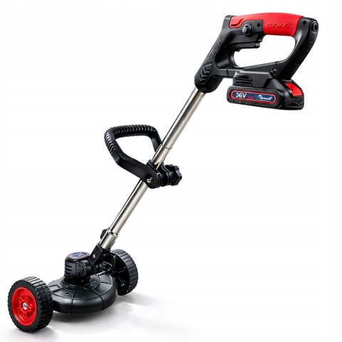 XXXL PODKASZARKA AKUMULATOROWA KOSA OGRODOWA WYKASZARKA NA KOŁACH 36V 2xAKU