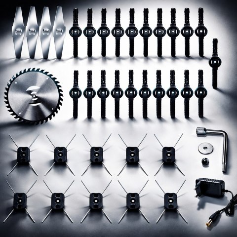 XXXL PODKASZARKA AKUMULATOROWA KOSA OGRODOWA WYKASZARKA NA KOŁACH 36V 2xAKU