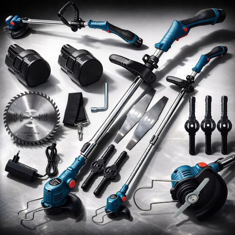 21V 2xAKU PODKASZARKA AKUMULATOROWA KOSA OGRODOWA WYKASZARKA DO TRAWY XXXXL