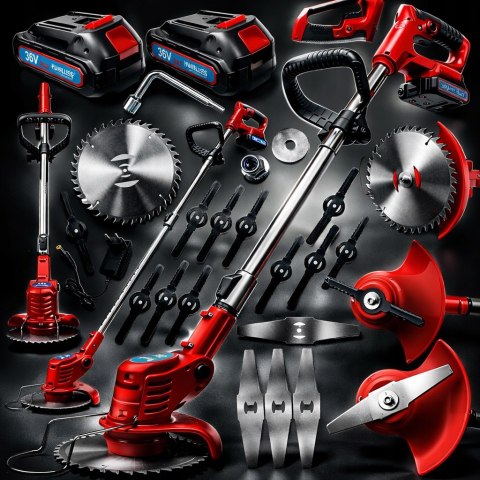 36V 2xAKU PODKASZARKA AKUMULATOROWA KOSA OGRODOWA WYKASZARKA DO TRAWY XXXXL