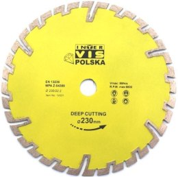 Tarcza diamentowa Inter-Vis IVDBDCUT230222Y 230x22,2mm