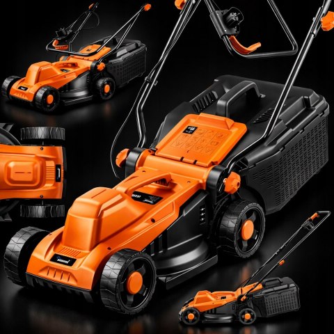 2500W KOSIARKA ELEKTRYCZNA DO TRAWY DUŻA MOC KOSZ 30L 32CM ZWINNA ONDRAGON