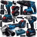 4w1 ZESTAW NARZĘDZI AKUMULATOROWYCH 5AH 48V MŁOT SZLIFIERKA WKRĘTARKA KLUCZ