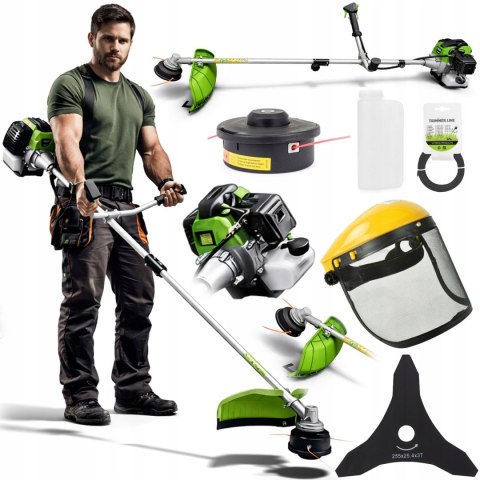 7,1KM KOSA SPALINOWA PODKASZARKA KOSIARKA MOC TARCZA GŁOWICA SZELKI ŻYŁKA