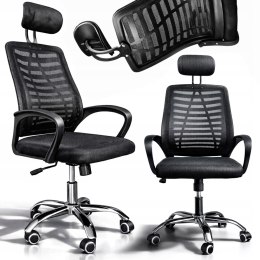 FOTEL BIUROWY OBROTOWY KRZESŁO DO BIURKA BIUROWE MIKROSIATKA KRZESEŁKO