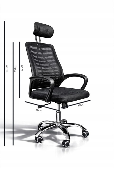 FOTEL BIUROWY OBROTOWY KRZESŁO DO BIURKA BIUROWE MIKROSIATKA KRZESEŁKO