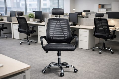 FOTEL BIUROWY OBROTOWY KRZESŁO DO BIURKA BIUROWE MIKROSIATKA KRZESEŁKO