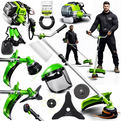 KOSA SPALINOWA 7KM PODKASZARKA KOSIARKA MOC +TARCZA +GŁOWICA +SZELKI +ŻYŁKA