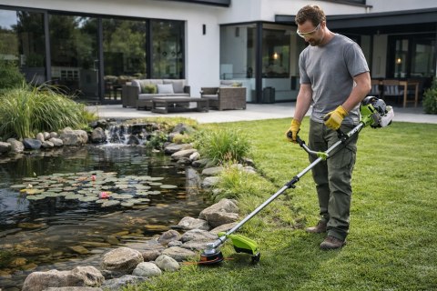 KOSA SPALINOWA 7KM PODKASZARKA KOSIARKA MOC +TARCZA +GŁOWICA +SZELKI +ŻYŁKA