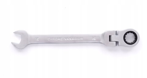 Klucz płasko-oczkowy Kraft&Dele z grzechotką łamaną 12 szt. 8-19 mm