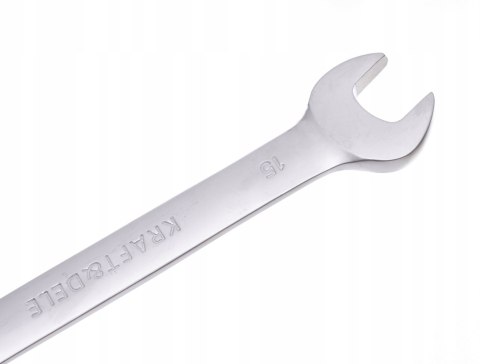 Klucz płasko-oczkowy Kraft&Dele z grzechotką łamaną 12 szt. 8-19 mm