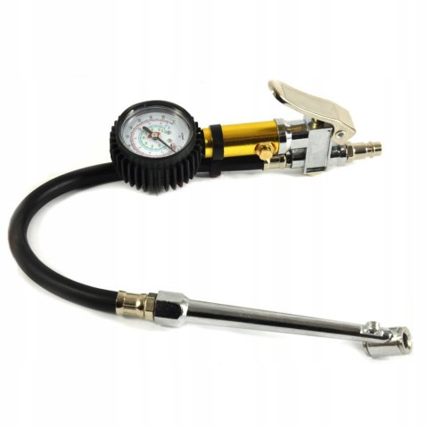 Pistolet do pompowania kół Falon-Tech z manometrem 0-15 bar, wąż 45 cm