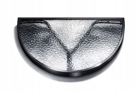 STÓŁ STOLIK OGRODOWY PÓŁOKRĄGŁY TARAS-OWY BALKON-OWY OGRÓD SZKLANY BLAT