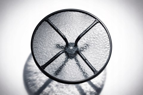 STÓŁ STOLIK OKRĄGŁY SZKLANY METAL OGRODOWY BALKON-OWY TARAS-OWY KAWOWY