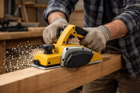 STRUG ELEKTRYCZNY DO DREWNA HEBLARKA 1800W HEBEL STOLARSKI 0-3MM