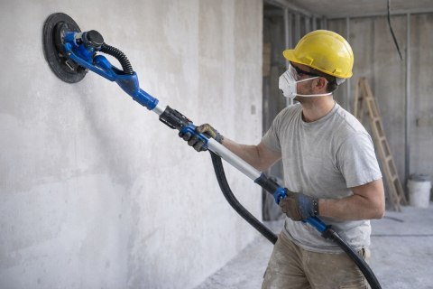 SZLIFIERKA ŻYRAFA DO GIPSU TYNKÓW GŁADZI TYNKU 2100W LED BEZPYŁOWA 225mm