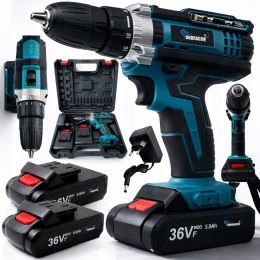 WIERTARKO WKRĘTARKA AKUMULATOROWA 36V ŻÓŁTA 2 AKUMULATORY 5.0Ah WALIZA moc