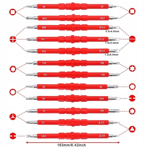 Wkrętak izolowany Falon-Tech 26-elementowy zestaw z walizką
