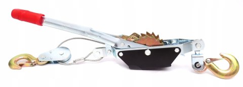 Wyciągarka ręczna linowa Falon-Tech 4000 kg 2 haki lina 6 mm 2,5 m