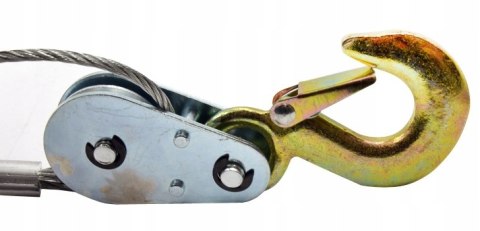 Wyciągarka ręczna linowa Falon-Tech 4000 kg 2 haki lina 6 mm 2,5 m