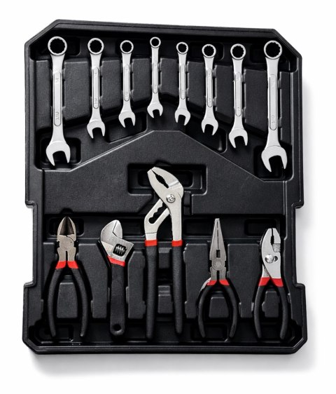 ZESTAW NARZĘDZI KLUCZY 419EL WALIZKA NARZĘDZIOWA KLUCZE PŁASKIE GRZECHOTKA