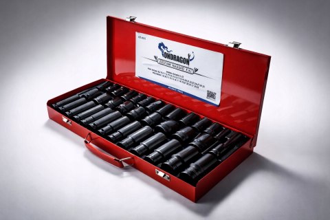 ZESTAW NASADEK UDAROWYCH 8-32 NASADKI UDAROWE 1/2 UDAR 35 ELEMENTÓW WALIZKA