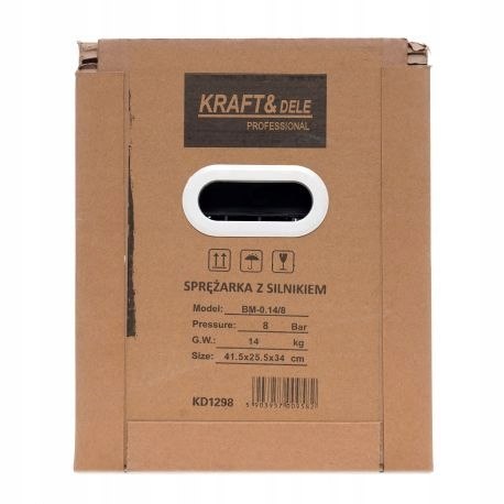 Kompresor bezolejowy Kraft&Dele KD1298 80 l 10 bar