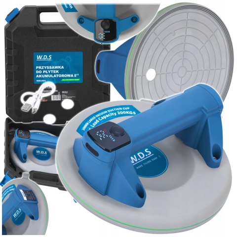 PRZYSSAWKA AUTOMATYCZNA PRÓŻNIOWA DO PŁYTEK FLIZ AKUM. 200mm 200kg WDS2691