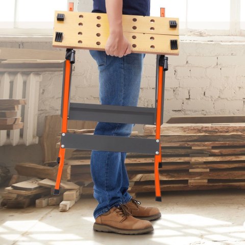 Stół warsztatowy składany Kraft&Dele MDF regulowany 100 kg 60x24 cm