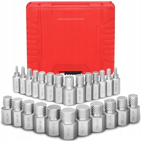 WYKRĘTAKI DO URWANYCH ZERWANYCH UKRĘCONYCH ZŁAMANYCH ŚRUB 25el ZESTAW