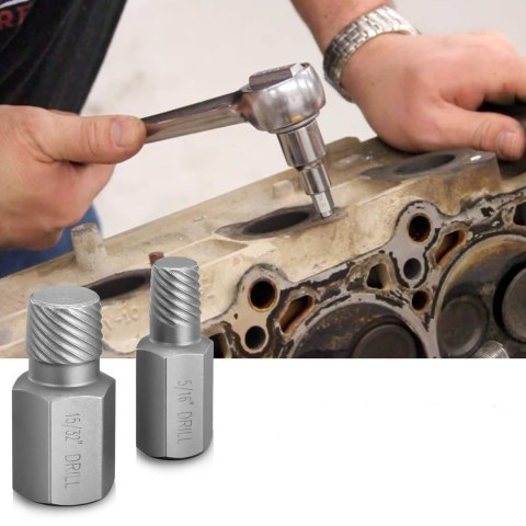 WYKRĘTAKI DO URWANYCH ZERWANYCH UKRĘCONYCH ZŁAMANYCH ŚRUB 25el ZESTAW