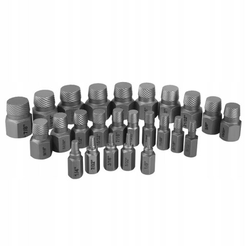 WYKRĘTAKI DO URWANYCH ZERWANYCH UKRĘCONYCH ZŁAMANYCH ŚRUB 25el ZESTAW