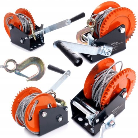 Wyciągarka korbowa linowa 1200Ibs, 544 kg, Kraft&Dele (KD1311)